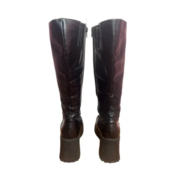 Lee Vintage Black platform Leather Boots - Picture 3 of 8